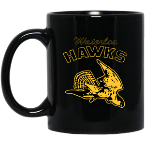 Waterloo Hawks Mug Ceramic Glossy 11 oz. NBA Basketball Team color Black Waterloo Hawks Mug Ceramic Glossy 11 oz. NBA Basketball Team color Black