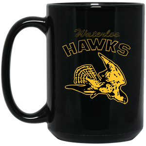 Waterloo Hawks Mug Coffee Beverage 15 oz. Ceramic NBA Basketball Team color Black Waterloo Hawks Mug Coffee Beverage 15 oz. Ceramic NBA Basketball Team color Black