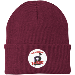 Birmingham Black Barons Knit Beanie Cap Negro Leagues Baseball Team color Maroon
