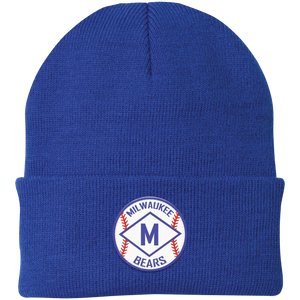 Milwaukee Bears Knit Beanie Cap Negro Leagues Baseball Team color Royal Blue Milwaukee Bears Knit Beanie Cap Negro Leagues Baseball Team color Royal Blue