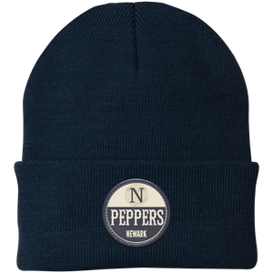 Newark Peppers Knit Beanie Cap Negro Leagues Baseball Team color Navy Newark Peppers Knit Beanie Cap Negro Leagues Baseball Team color Navy