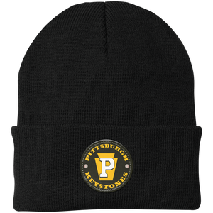 Pittsburgh Keystones Knit Beanie Cap Negro Leagues Baseball Team color Black Pittsburgh Keystones Knit Beanie Cap Negro Leagues Baseball Team color Black