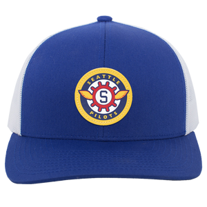 Seattle Pilots Trucker Snapback Cap MLB Baseball Team color Royal Blue/White Seattle Pilots Trucker Snapback Cap MLB Baseball Team color Royal Blue/White