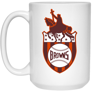 St. Louis Browns Mug Ceramic 15 Oz. Capacity MLB Baseball Team color White St. Louis Browns Mug Ceramic 15 Oz. Capacity MLB Baseball Team color White