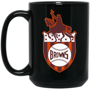 St. Louis Browns Mug Ceramic 15 Oz. Capacity MLB Baseball Team color Black St. Louis Browns Mug Ceramic 15 Oz. Capacity MLB Baseball Team color Black