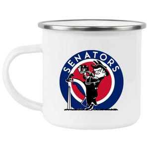 Washington Senators Camping Mug Stainless Steel Enamel 12 oz. MLB Baseball team color White Washington Senators Camping Mug Stainless Steel Enamel 12 oz. MLB Baseball team color White