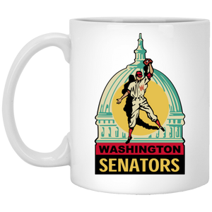 Washington Senators Mug Ceramic 11 Oz. Capacity MLB Baseball Team color White Washington Senators Mug Ceramic 11 Oz. Capacity MLB Baseball Team color White