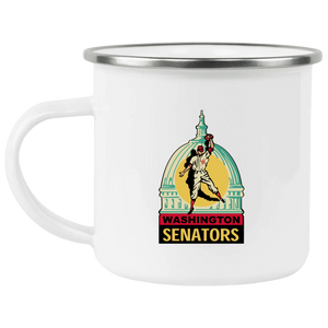 Washington Senators Camping Mug Stainless Steel Enamel 12 oz. MLB Baseball team color White Washington Senators Camping Mug Stainless Steel Enamel 12 oz. MLB Baseball team color White