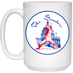 Washington Senators Mug Ceramic 15 Oz. Capacity MLB Baseball Team color White Washington Senators Mug Ceramic 15 Oz. Capacity MLB Baseball Team color White