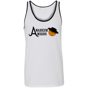 Anaheim Amigos ABA Tank Top American Basketball Association Team color White/Black Anaheim Amigos ABA Tank Top American Basketball Association Team color White/Black