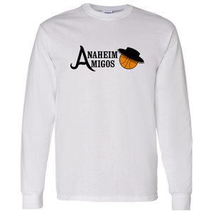 Anaheim Amigos ABA Long Sleeve Shirt American Basketball Association color White Anaheim Amigos ABA Long Sleeve Shirt American Basketball Association color White
