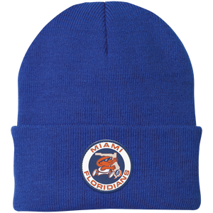 Miami Floridians ABA Basketball Knit Beanie Cap color Athletic Royal Blue Miami Floridians ABA Basketball Knit Beanie Cap color Athletic Royal Blue