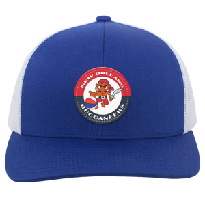 New Orleans Buccaneers ABA Basketball Team Trucker Cap color Royal Blue/White New Orleans Buccaneers ABA Basketball Team Trucker Cap color Royal Blue/White