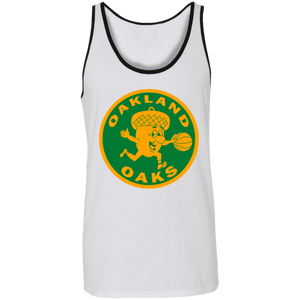 Oakland Oaks ABA Tank Top American Basketball Association Team color White/Black