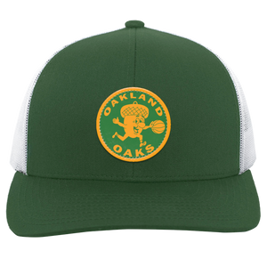 Oakland Oaks ABA Basketball Team Trucker Cap color Green/White Oakland Oaks ABA Basketball Team Trucker Cap color Green/White