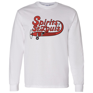 Spirits of St. Louis ABA Long Sleeve Shirt American Basketball Association color White Spirits of St. Louis ABA Long Sleeve Shirt American Basketball Association color White