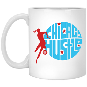 Chicago Hustle WBL Mug Ceramic 11 oz. Women's Pro Basketball League  Team color White Chicago Hustle WBL Mug Ceramic 11 oz. Women's Pro Basketball League  Team color White