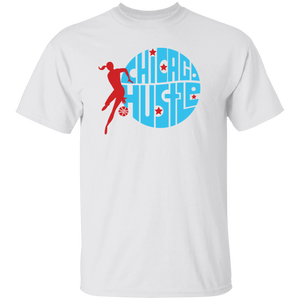 Chicago Hustle Tee Shirt Short Sleeve Cotton Womens Pro Basketball League Team color White Chicago Hustle Tee Shirt Short Sleeve Cotton Womens Pro Basketball League Team color White
