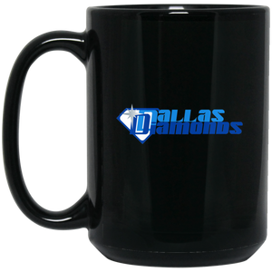 Dallas Diamonds WBL Mug Black Ceramic 15 oz. Women's Pro Basketball League Team Dallas Diamonds WBL Mug Black Ceramic 15 oz. Women's Pro Basketball League Team