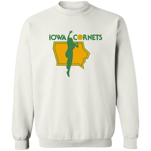 Iowa Cornets WBL Sweatshirt Crewneck Pullover Womens Professional Basketball Team color White Iowa Cornets WBL Sweatshirt Crewneck Pullover Womens Professional Basketball Team color White