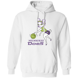 Milwaukee Does WBL Hoodie Pullover Womens Pro Basketball Team color White Milwaukee Does WBL Hoodie Pullover Womens Pro Basketball Team color White