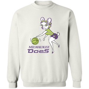 Milwaukee Does WBL Sweatshirt Crewneck Pullover Womens Professional Basketball Team color White Milwaukee Does WBL Sweatshirt Crewneck Pullover Womens Professional Basketball Team color White
