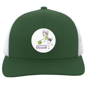 Milwaukee Does WBL Womens Pro Basketball League Team Trucker Cap color Dark Green/White Milwaukee Does WBL Womens Pro Basketball League Team Trucker Cap color Dark Green/White