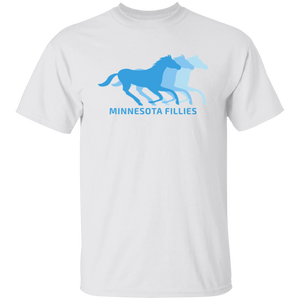 Minnesota Fillies T-shirt Cotton WBL Womens Pro Basketball Team Tee color White Minnesota Fillies T-shirt Cotton WBL Womens Pro Basketball Team Tee color White