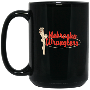Nebraska Wranglers WBL Mug Black Ceramic 15 oz. Women's Pro Basketball League Team Nebraska Wranglers WBL Mug Black Ceramic 15 oz. Women's Pro Basketball League Team