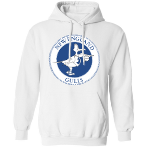 New England Gulls WBL Hoodie Pullover Womens Pro Basketball Team color White New England Gulls WBL Hoodie Pullover Womens Pro Basketball Team color White