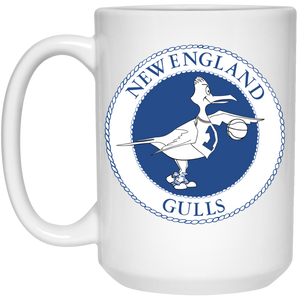 New England Gulls WBL Mug Ceramic 15 oz. Women's Professional Basketball League color White New England Gulls WBL Mug Ceramic 15 oz. Women's Professional Basketball League color White