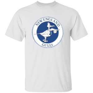 New England Gulls T-shirt Cotton WBL Womens Pro Basketball Team Tee color White New England Gulls T-shirt Cotton WBL Womens Pro Basketball Team Tee color White