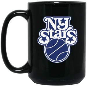 New York Stars WBL Mug Black Ceramic 15 oz. Women's Pro Basketball League Team New York Stars WBL Mug Black Ceramic 15 oz. Women's Pro Basketball League Team