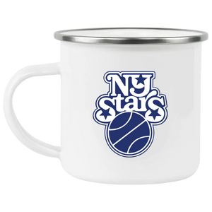 New York Stars Camping Mug 12 oz. Enamel Women's Pro Basketball League Team color White New York Stars Camping Mug 12 oz. Enamel Women's Pro Basketball League Team color White