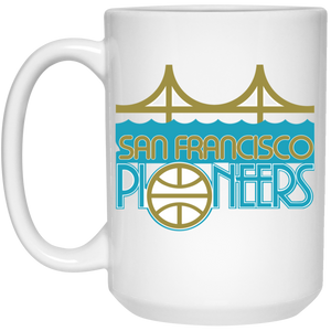 San Francisco Pioneers WBL Mug Ceramic 15 oz. Women's Professional Basketball League color White San Francisco Pioneers WBL Mug Ceramic 15 oz. Women's Professional Basketball League color White