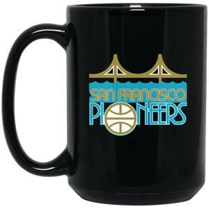 San Francisco Pioneers WBL Mug Black Ceramic 15 oz. Women's Pro Basketball League Team San Francisco Pioneers WBL Mug Black Ceramic 15 oz. Women's Pro Basketball League Team