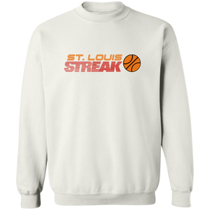 St. Louis Streak Sweatshirt WBL Sweatshirt Crewneck Pullover Womens Professional Basketball Team color White St. Louis Streak Sweatshirt WBL Sweatshirt Crewneck Pullover Womens Professional Basketball Team color White
