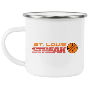 St. Louis Streak Camping Mug 12 oz. Enamel Women's Pro Basketball League Team color White St. Louis Streak Camping Mug 12 oz. Enamel Women's Pro Basketball League Team color White