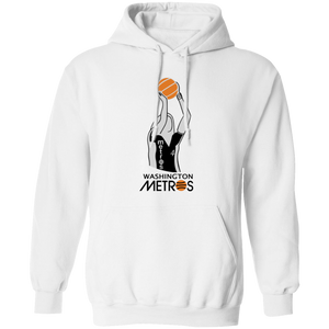 Washington Metros Hoodie Pullover Womens Pro Basketball Team color White Washington Metros Hoodie Pullover Womens Pro Basketball Team color White