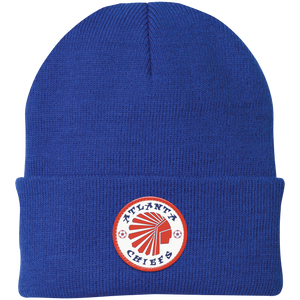 Atlanta Chiefs NASL Knit Beanie Cap North American Soccer League color Royal Blue Atlanta Chiefs NASL Knit Beanie Cap North American Soccer League color Royal Blue