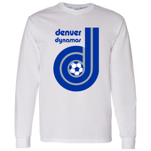 Denver Dynamos NASL Long Sleeve Shirt North American Soccer League Team color White Denver Dynamos NASL Long Sleeve Shirt North American Soccer League Team color White