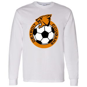 Detroit Cougars NASL Long Sleeve Shirt North American Soccer League Team color White Detroit Cougars NASL Long Sleeve Shirt North American Soccer League Team color White