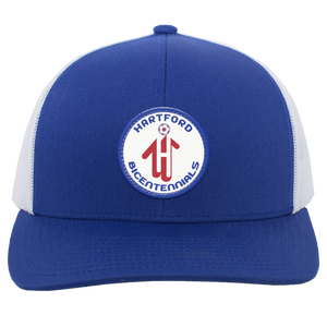 Hartford Bicentennials Trucker Snapback Cap NASL Soccer Team color Royal Blue/White Hartford Bicentennials Trucker Snapback Cap NASL Soccer Team color Royal Blue/White