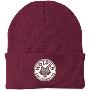 Los Angeles Wolves NASL Beanie Cap Knit North American Soccer League Team color Maroon Los Angeles Wolves NASL Beanie Cap Knit North American Soccer League Team color Maroon