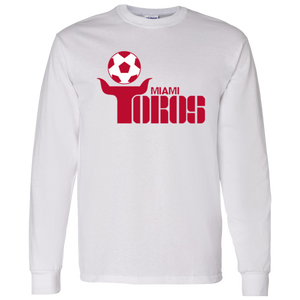 Miami Toros NASL Long Sleeve Shirt North American Soccer League Team color White Miami Toros NASL Long Sleeve Shirt North American Soccer League Team color White