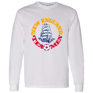 New England Tea Men NASL Long Sleeve Shirt Classic North American Soccer League Team color White New England Tea Men NASL Long Sleeve Shirt Classic North American Soccer League Team color White