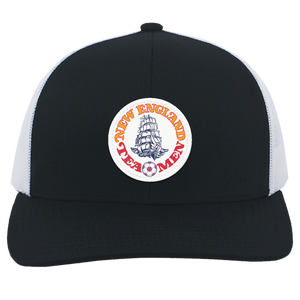 New England Tea Men Trucker Snapback Cap NASL Soccer Team color Navy/White New England Tea Men Trucker Snapback Cap NASL Soccer Team color Navy/White