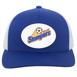 Oakland Stompers Trucker Snapback Cap NASL Soccer Team color Royal Blue/White Oakland Stompers Trucker Snapback Cap NASL Soccer Team color Royal Blue/White