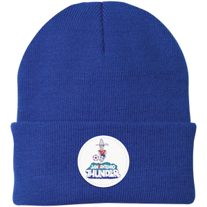 San Antonio Thunder NASL Beanie Cap Knit North American Soccer League Team color Royal Blue San Antonio Thunder NASL Beanie Cap Knit North American Soccer League Team color Royal Blue