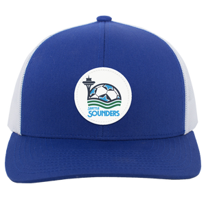 Seattle Sounders Trucker Snapback Cap NASL Soccer Team color Royal Blue/White Seattle Sounders Trucker Snapback Cap NASL Soccer Team color Royal Blue/White